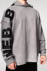 Heren hoodie Nebbia  Washed-off Oversized Pullover Hoodie NO BS Light Grey