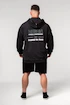 Heren hoodie Nebbia  Washed-off Zip Up Hoodie GYM BRO Black