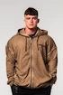 Heren hoodie Nebbia  Washed-off Zip Up Hoodie GYM BRO Light Brown