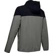 Heren hoodie Under Armour  Athlete Recovery Woven Warm Up Top green