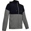 Heren hoodie Under Armour  Athlete Recovery Woven Warm Up Top green