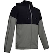 Heren hoodie Under Armour  Athlete Recovery Woven Warm Up Top green S