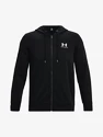 Heren hoodie Under Armour  Essential Fleece FZ Hood-BLK