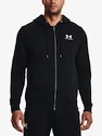 Heren hoodie Under Armour  Essential Fleece FZ Hood-BLK