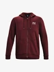 Heren hoodie Under Armour  Essential Fleece FZ Hood-RED