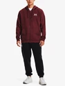 Heren hoodie Under Armour  Essential Fleece FZ Hood-RED