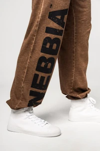 Heren joggingbroek Nebbia  Washed-off Gym Sweatpants Baggy Style GYM BRO Ligth Brown