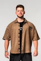 Heren overhemd Nebbia  Washed-off Oversized Shirt 90s THROWBACK Light Brown