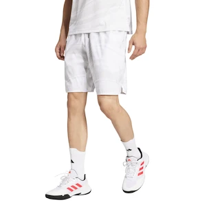 Heren short adidas  Club Graphic Short White/Grey