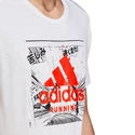 Heren T-shirt adidas  Fast GFX white