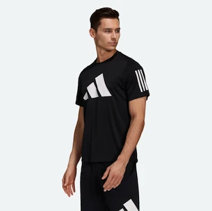 Heren T-shirt adidas  FL 3 BAR S, Zwart