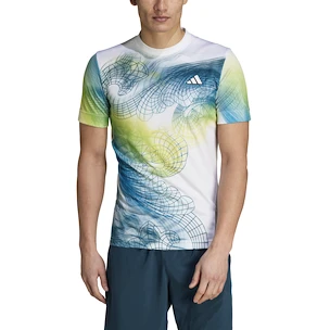 Heren T-shirt adidas  Printed Tee Pro White M