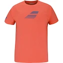 Heren T-shirt Babolat  Exercise Big Flag Tee Men Hot Coral