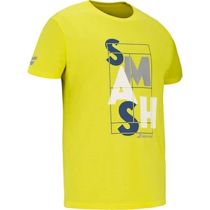 Heren T-shirt Babolat  Exercise Message Tee Men Blazing Yellow L