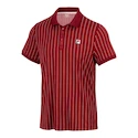 Heren T-shirt Fila  Polo Stripes Björn Cabernet/White Alyssum