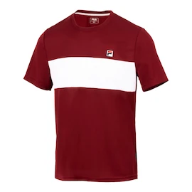 Heren T-shirt Fila T-Shirt Bosse Cabernet/White Alyssum