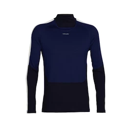 Heren T-shirt Icebreaker Merino 200 Oasis Sonebula LS High Neck Mid Navy/Royal Navy/Snow/Cb