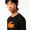 Heren T-shirt Lacoste  Big Logo Core Performance T-Shirt Black/Sunrise