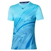 Heren T-shirt Mizuno  Charge Shadow Graphic Tee Blue Glow  XL