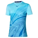 Heren T-shirt Mizuno  Charge Shadow Graphic Tee Blue Glow  XL