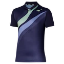 Heren T-shirt Mizuno  Release Shadow Polo Evening Blue XXL