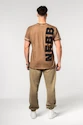 Heren T-shirt Nebbia  Washed-off Cotton T-shirt MAX OUT Light Brown