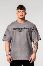 Heren T-shirt Nebbia Washed-off Heavyweight Cotton Oversized T-shirt GRIND Light Grey