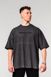 Heren T-shirt Nebbia Washed-off Oversized Heavyweight Cotton T-shirt NO SHORTCUTS Black