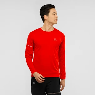 Heren T-shirt Salomon  Agile LS Tee red S