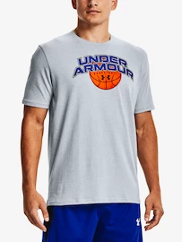 Heren T-shirt Under Armour BBALL BRANDED WRDMRK SS-GRY