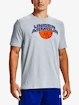 Heren T-shirt Under Armour  BBALL BRANDED WRDMRK SS-GRY L