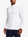 Heren T-shirt Under Armour  Fitted Mock-WHT XXL