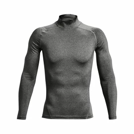 Heren T-shirt Under Armour HeatGear Armour Comp Mock LS Gray