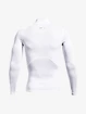 Heren T-shirt Under Armour HeatGear Comp Mock LS-WHT