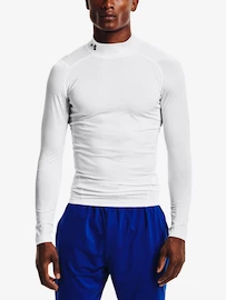 Heren T-shirt Under Armour HeatGear Comp Mock LS-WHT