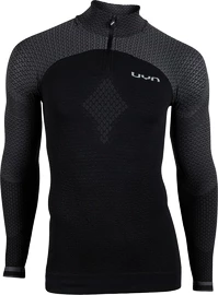 Heren T-shirt UYN Running Alpha OW Shirt LS Zip Up black/grey