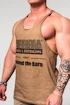 Heren tanktop Nebbia  Washed-off Oversized Stringer MAX OUT Light Brown