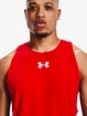 Heren tanktop Under Armour  BASELINE COTTON TANK-RED