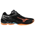 Heren zaalschoenen Mizuno  Wave VOLTAGE 2 Black/Neon Flame