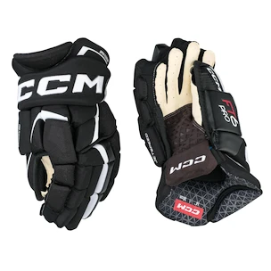 IJshockey handschoenen CCM JetSpeed FT6 Pro Black/White Junior 11 inch