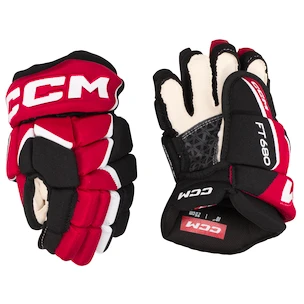 IJshockey handschoenen CCM JetSpeed FT680 Black/Red/White Junior 10 inch