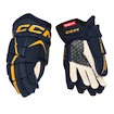 IJshockey handschoenen CCM JetSpeed FT680 Navy/Sunflower Junior 11 inch