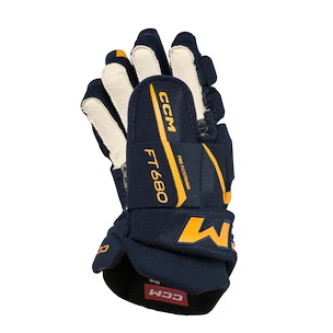 IJshockey handschoenen CCM JetSpeed FT680 Navy/Sunflower Senior 15 inch