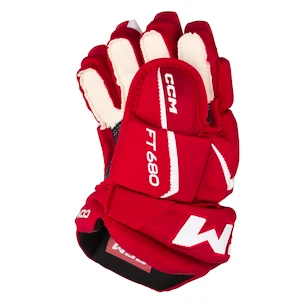 IJshockey handschoenen CCM JetSpeed FT680 Red/White Junior