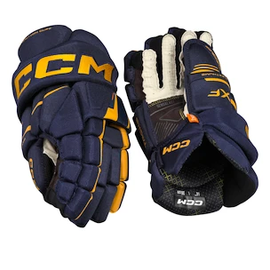 IJshockey handschoenen CCM Tacks XF Navy/Sunflower Junior