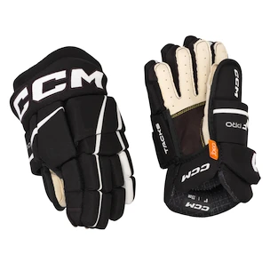 IJshockey handschoenen CCM Tacks XF PRO Black/White Youth 8 inch