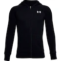 Jongens hoodie Under Armour  RIVAL COTTON FZ HOODIE black S