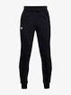 Jongens joggingbroek Under Armour  RIVAL COTTON PANTS Black