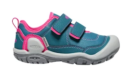 Kinder outdoorschoenen Keen Knotch Hollow Ds Blue Coral/Pink Peacock