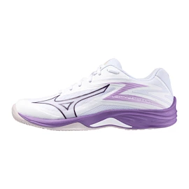 Kinder sportschoenen voor binnen Mizuno Lightning Star Z7 Jr. White/Patrician Purple/Quince